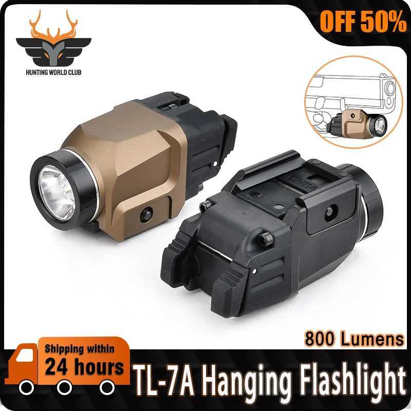 Tactical Metal TL Hanging Flashlight 800lumens White Strobe Light Hunting Weapon Pistol Light Airsoft Accories Fit 20MM Rail W250214