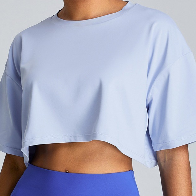 Designer new summer outdoor sports running short sleeved yoga t-shirt casual top
