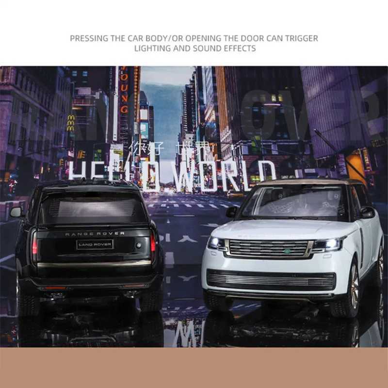 Top Quality New 1/24 Land Range Rover SUV Alloy Diecast Metal Toy Off-Road Vehicles Car Model Simulation Sound And Light Kids Giftt250215