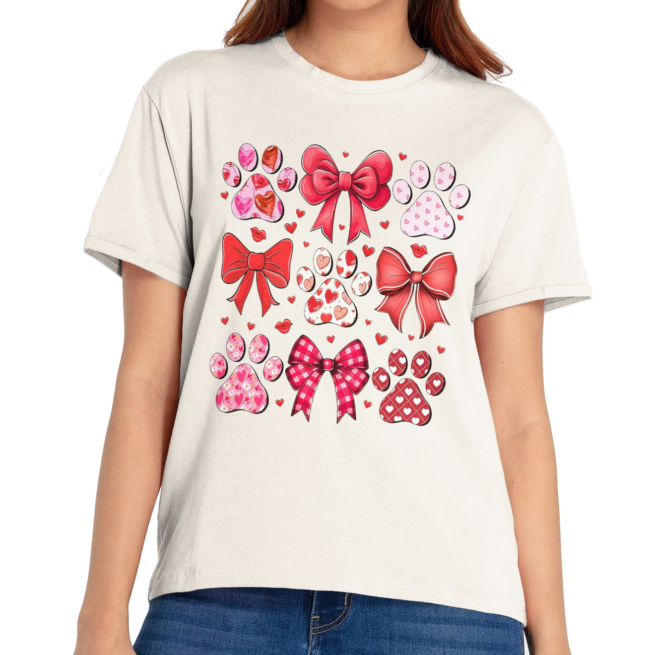 Designer's New 2025 Spring/summer Fashion Trend Creative Headphones Short Sleeved Youth Popular Women's T-shirt Begins