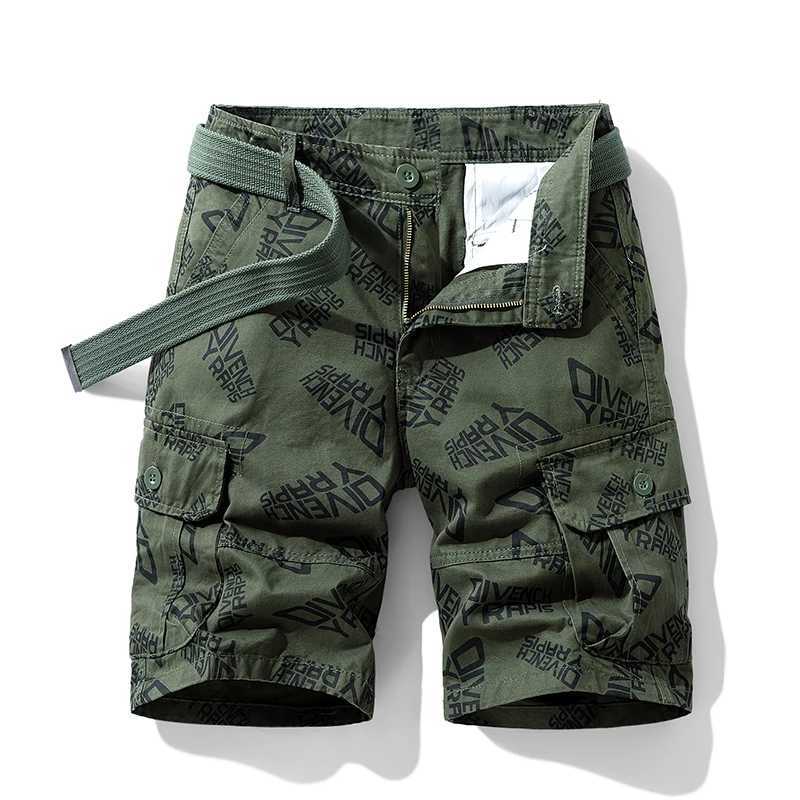 Fashion Printed Beach Shorts Mens Summer Fashion Brand Middle Pants Loose Straight Casual All-Matching Work Clothes Fifth Pants W250215