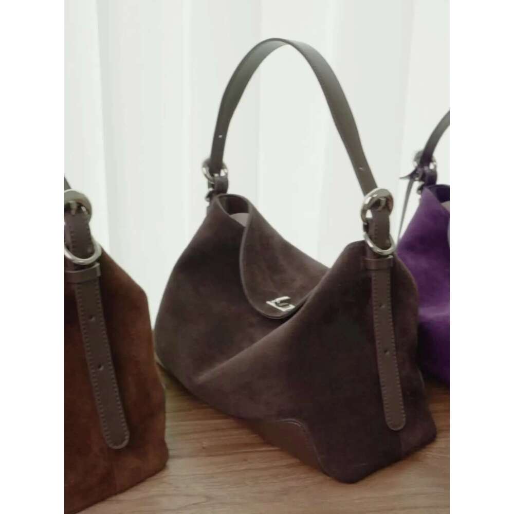 Autumn Winter Ladies Suede Pillow Custom Leather Cowhide Shoulder For Handbag Women Customise Tote Bag