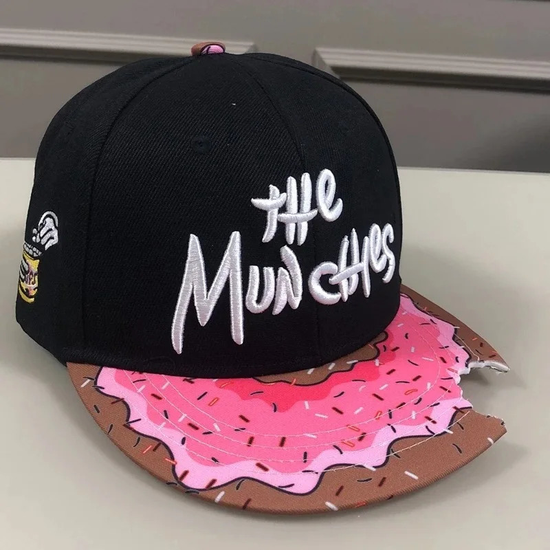 Unisex Letter Embroidery Watermelon Pizza Donuts Printing Hip-hop Hats Outdoor Adjustable Casual Baseball Caps Sunscreen Hat 250214