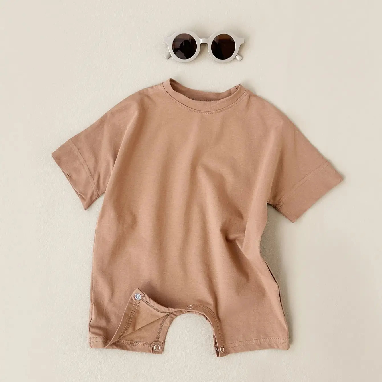 Baby Boy Basic Romper Summer born Infant Baby Clothes Wear Infant Short Sleeve Jumpsuit Ribbed Clothes Outfits Playsuit 250214