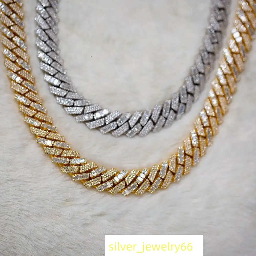 Hip Hop Jewelry Iced Out Full Vvs Moissanite Diamond Custom Men Pendant Necklace S925 Sterling Silver Necklace