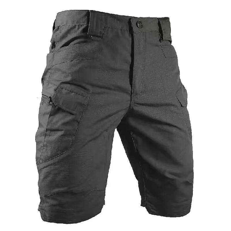 Men's Tactical With Multi Pockets, Casual Durable Waterproof Cargo Shorts For Outdoor Hiking Trekking