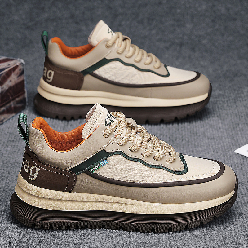 Men Sports Shoes Fashion Thick NEW hot Sole Casual Leisure Style Versatile Triple Black Beige Green Free shipping