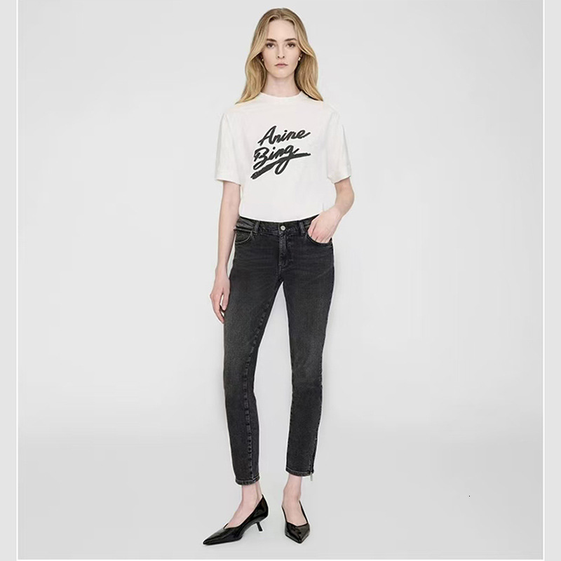 Designer Fashion Trend Spring New Item Niche ABAB Front Print Classic Letter Print Splicing Round Neck Women's Short Sleeved T-shirt