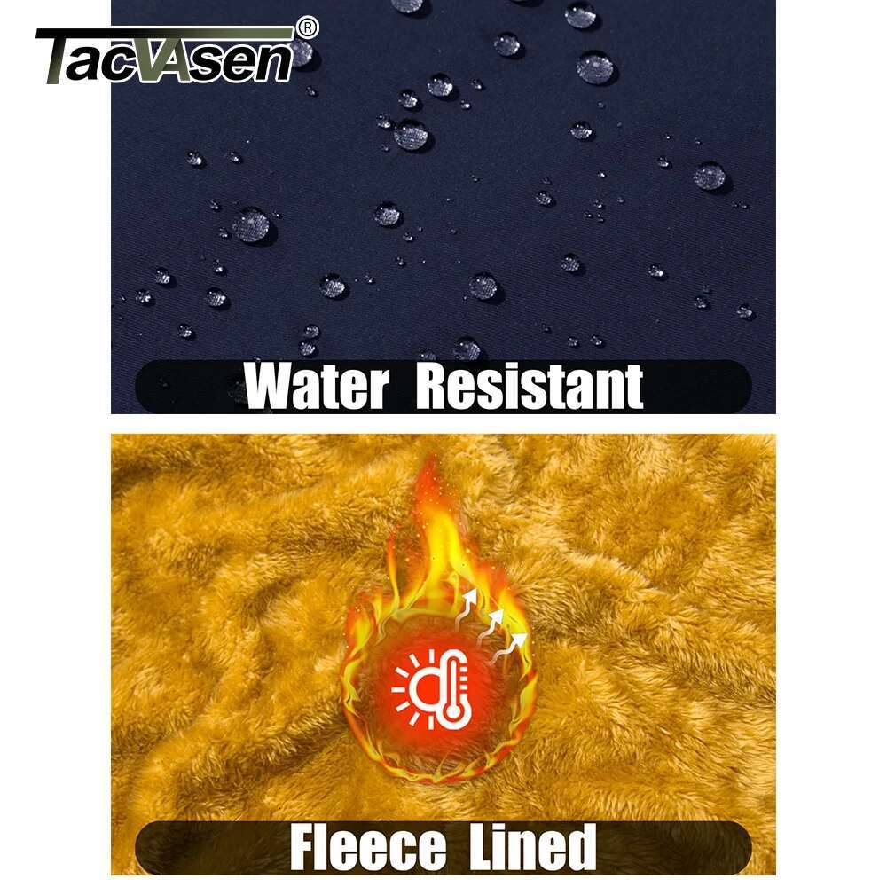 TACVASEN Winter Fleece Vests Mens Full Zip Sleeveless Jackets Spring Autumn Cargo Vest Jacket Waistcoats Outerwear