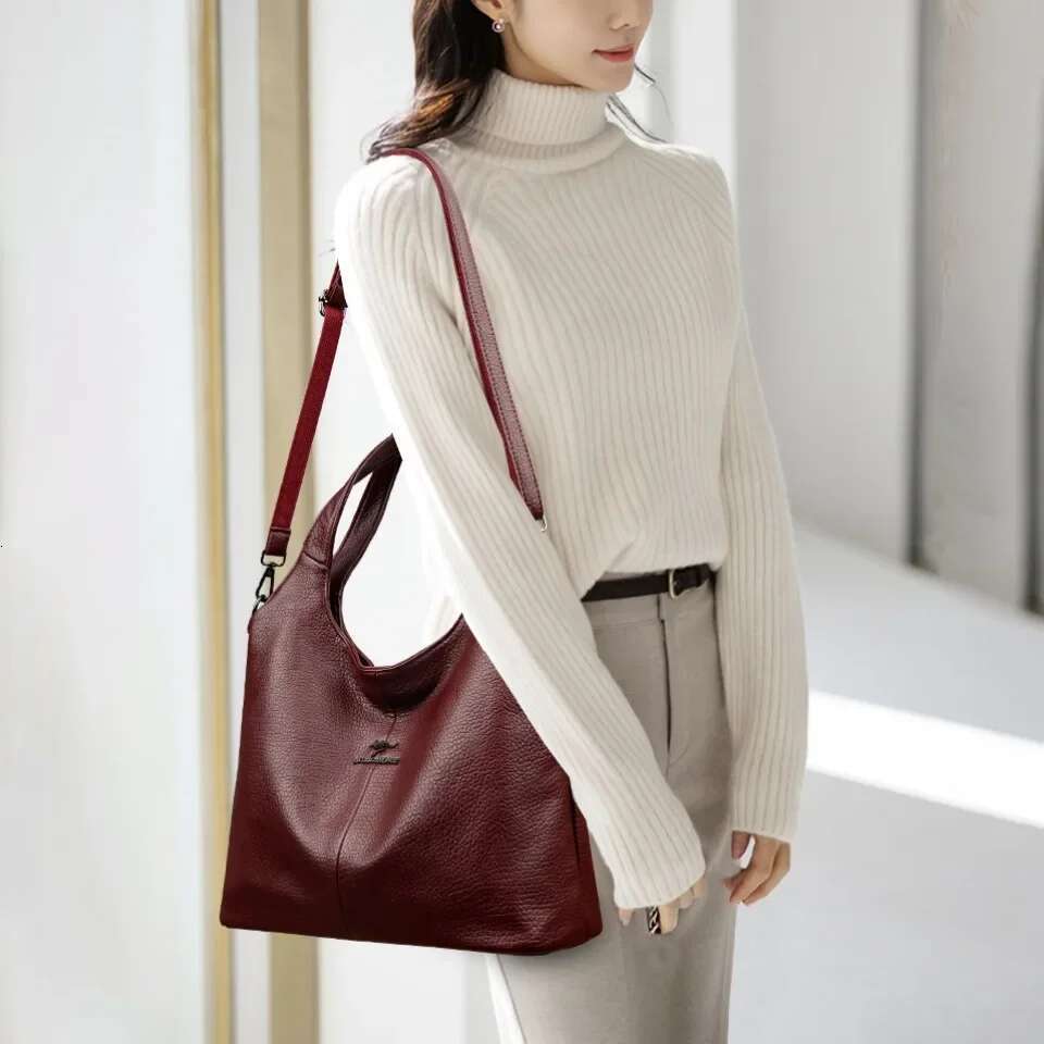 Women's Leather Top-Handle Bags Designer Handbag And Purse Ladies Solid Color Shoulder Crossbody Bag Travel Commuter Sac