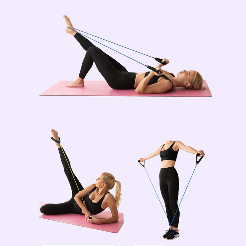 5 Levels Resistance Bands with Handles Training Exercise Tube Band Pull Rope Fitness Elastic Workouts Strength Equipment 250213