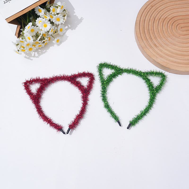 Cute Cartoon Cat Ear Headband for Kids - Bowknot Christmas Hair Accessory