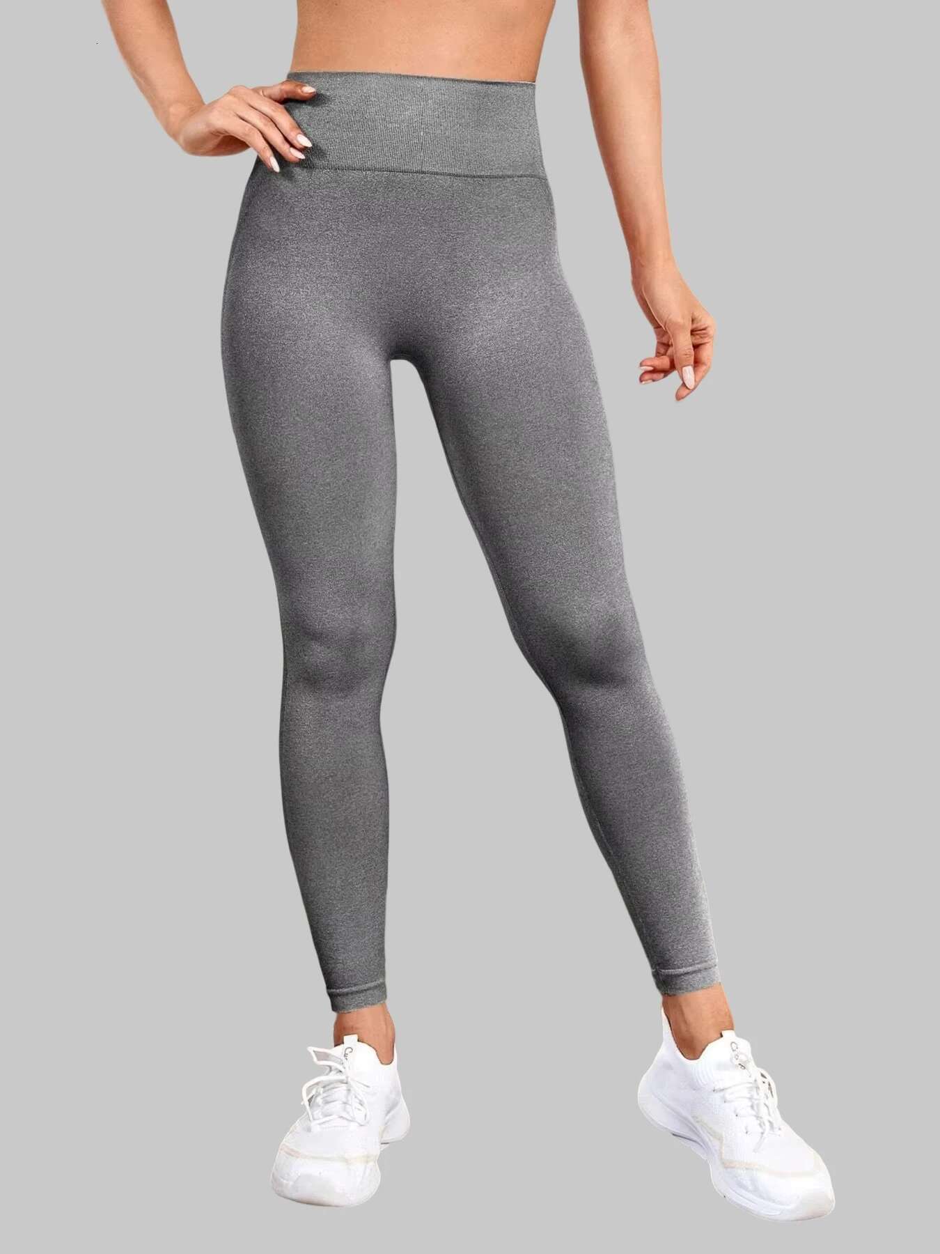Knit Seamless Women's Leggings High Waist Elastic Tights Gym Trainning Running Sports Fiess Hip Lift Yoga Pants