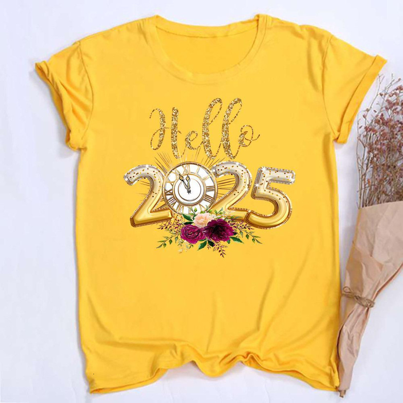 Designer Fashion Trend Versatile 2025 Round Neck Large Short Sleeved Women T-shirt