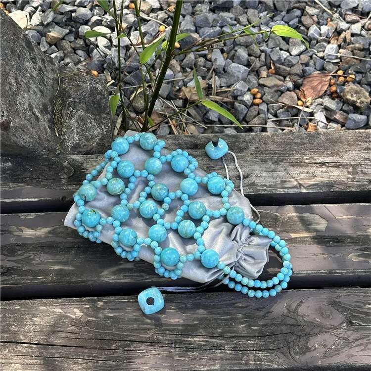 Boutique Acrylic Turquoise Stone Handmade Evening And Clutches For Women Formal Bags Party Rhie Handbags