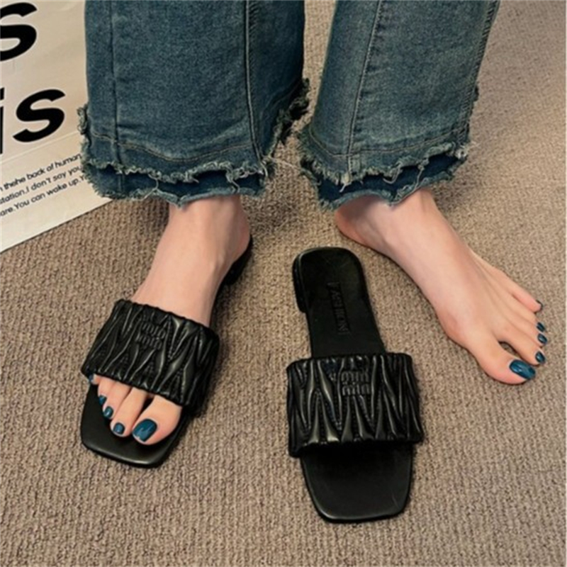 Free shipping shoes designer sandals flat sandals for women soft slides slippers fashion house shoes sliders slide womans