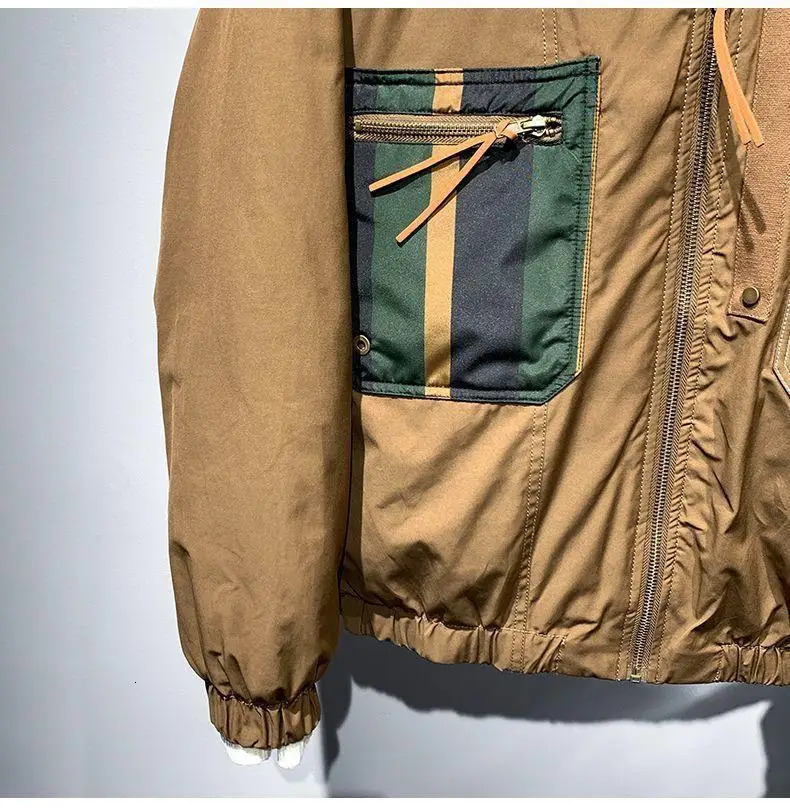 American casual fashion version workwear spliced sports jacket n feels like a mens 250212