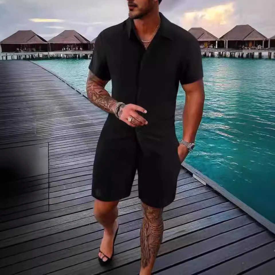 2025S designer summer men casual shirt short sleeved beach set top pants T-shirt shorts