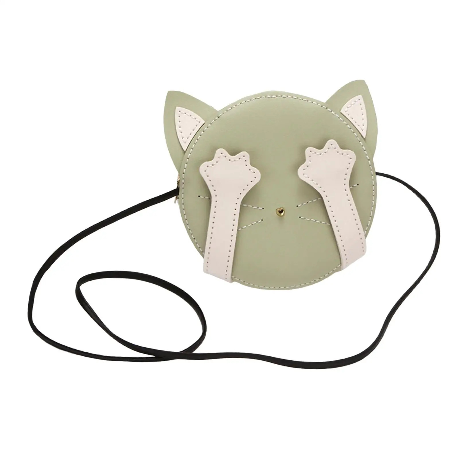 DIY Shoulder Bag Making Kit Hand Woven Bag Pre Cut Leather Sewing Leathercrafts Cat Shaped Full Tools for Beginners 250214