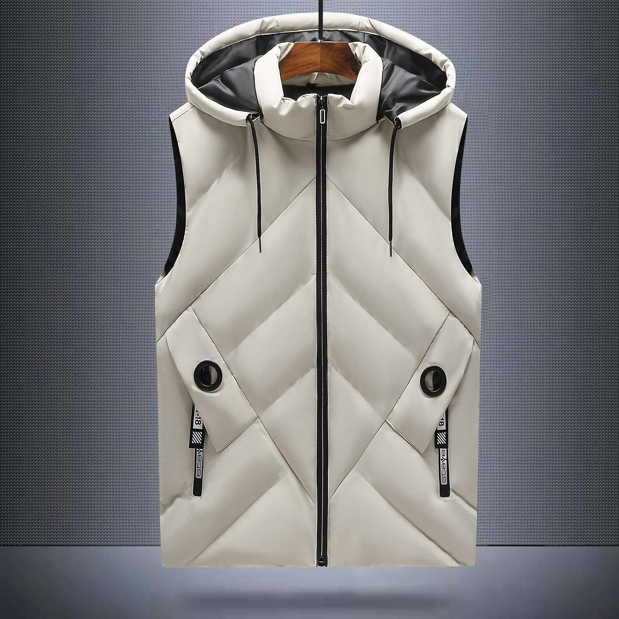 2024 new fashion spring autumn down cotton vest men's jacket young leisure winter self-cultivation
