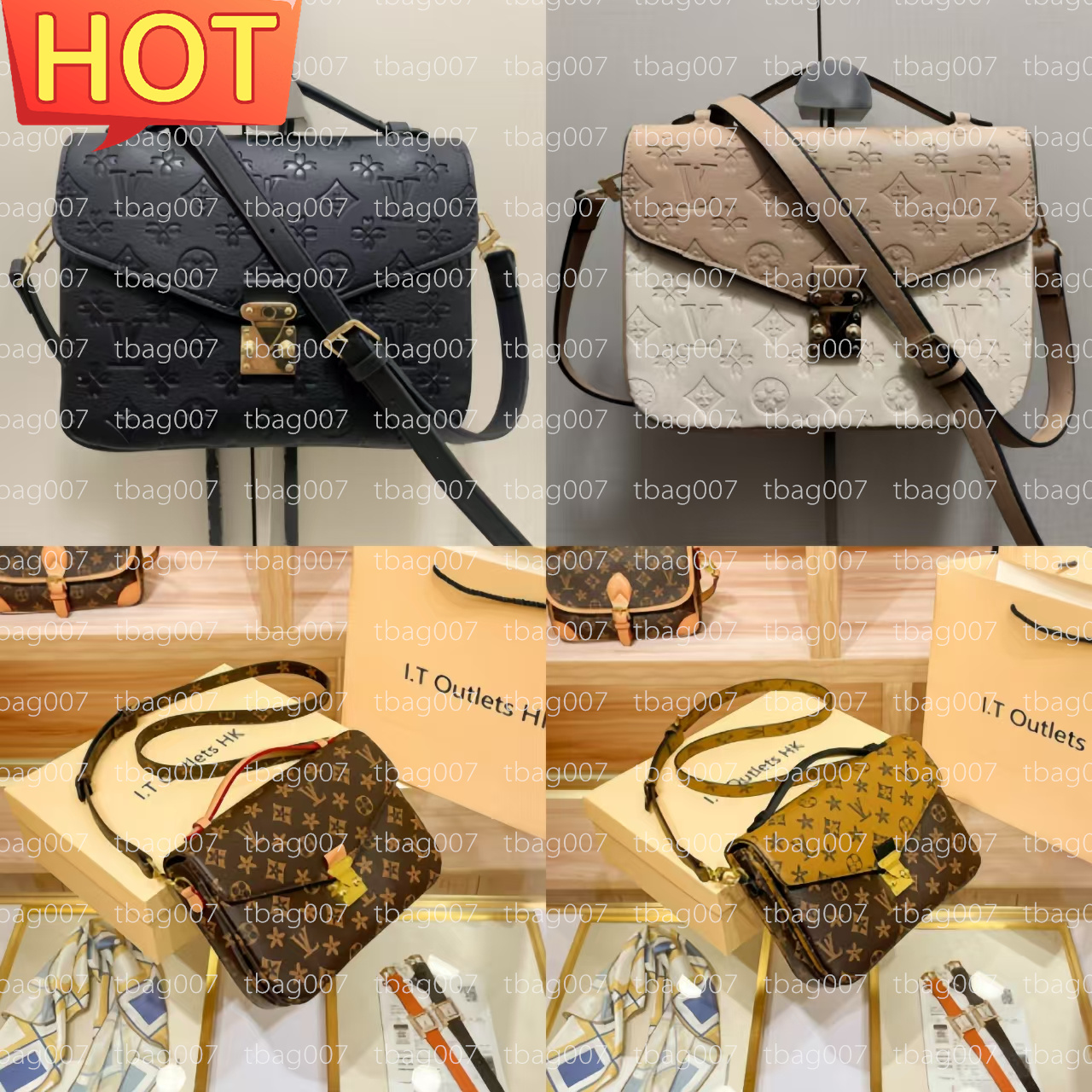 shoulder bags luxurys designers bag embossing flower pochette women handbag messenger genuine leather metis elegant womens crossbody fashion 40780