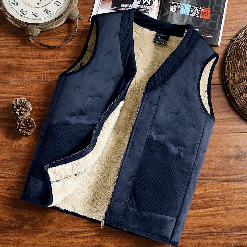 Autumn Winter Men Cotton Vest Jacket Thicken Warm Fashion Trend Jackets Male Coat Casual Waistcoat Brand Top Clothing Sportswear
