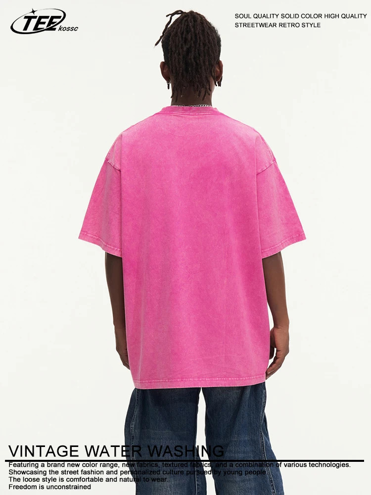 Summer Washed T Shirt Men Women Cotton Loose O-Neck Oversized Tee Couple Korean Y2k Tops Casual Vintage Short Sleeve T-shirt 250213