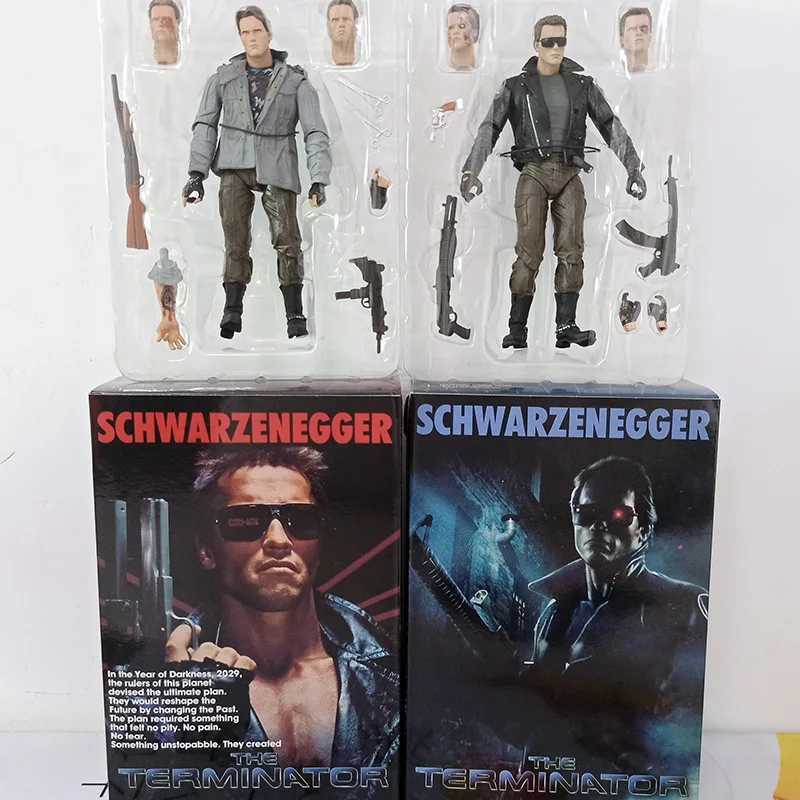 Terminator Figure NECA The Terminator Schwarzenegger Judgment Day T-800 Arnold Commando Action Figure Model Doll Christmas Gift W250214