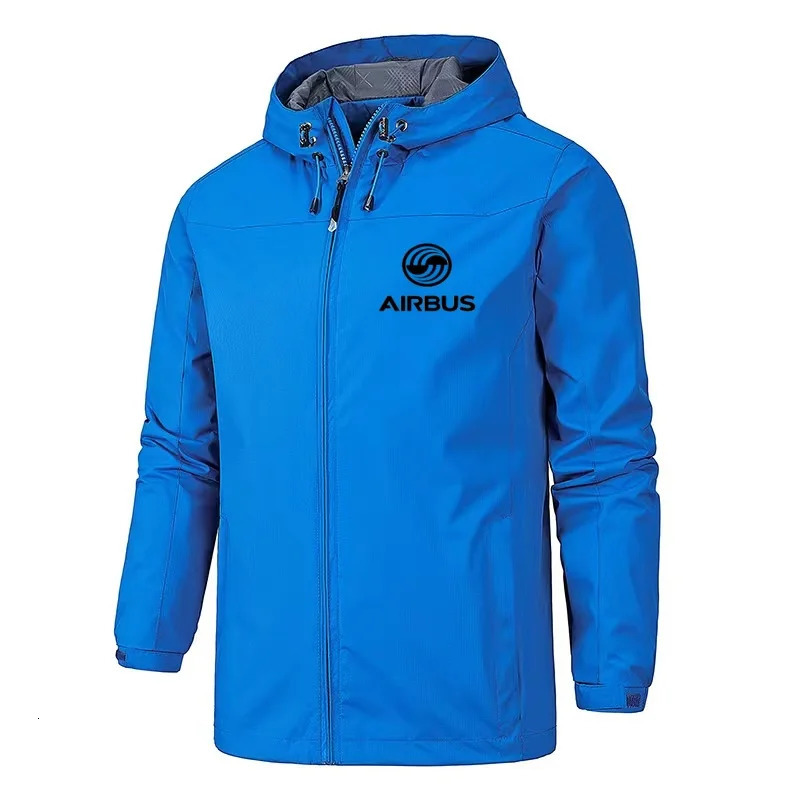 Mens Fashion Business Airbus Aviation Flight Windproof Clip Zipper Thin Hoodie Pilots Wear Autumn Jacket 250214