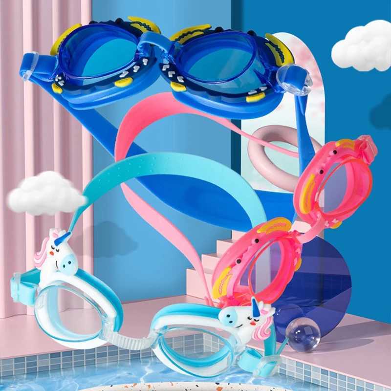 Colorful Childrens Diving Glasses Children Swimming Goggles Waterproof Anti Fog Adjustable Glasses Z250215