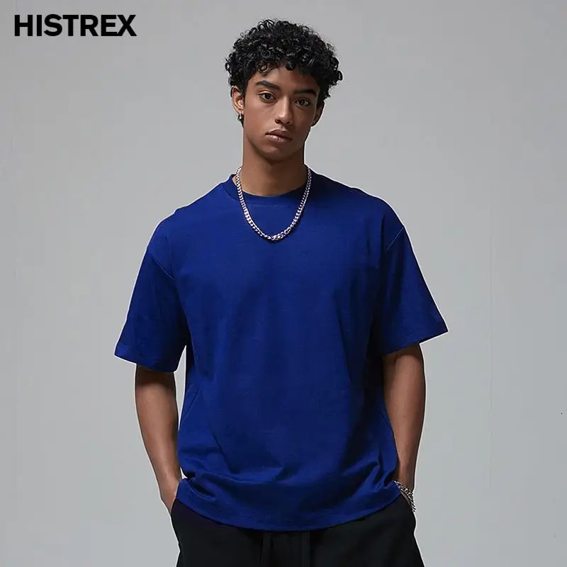 100 Heavy Weight Cotton T shirt For Men WomenShort Sleeve Plain TopsSolid Oversized Tee ShirtsQuality Clothing 6.8oz 230gsm 250210