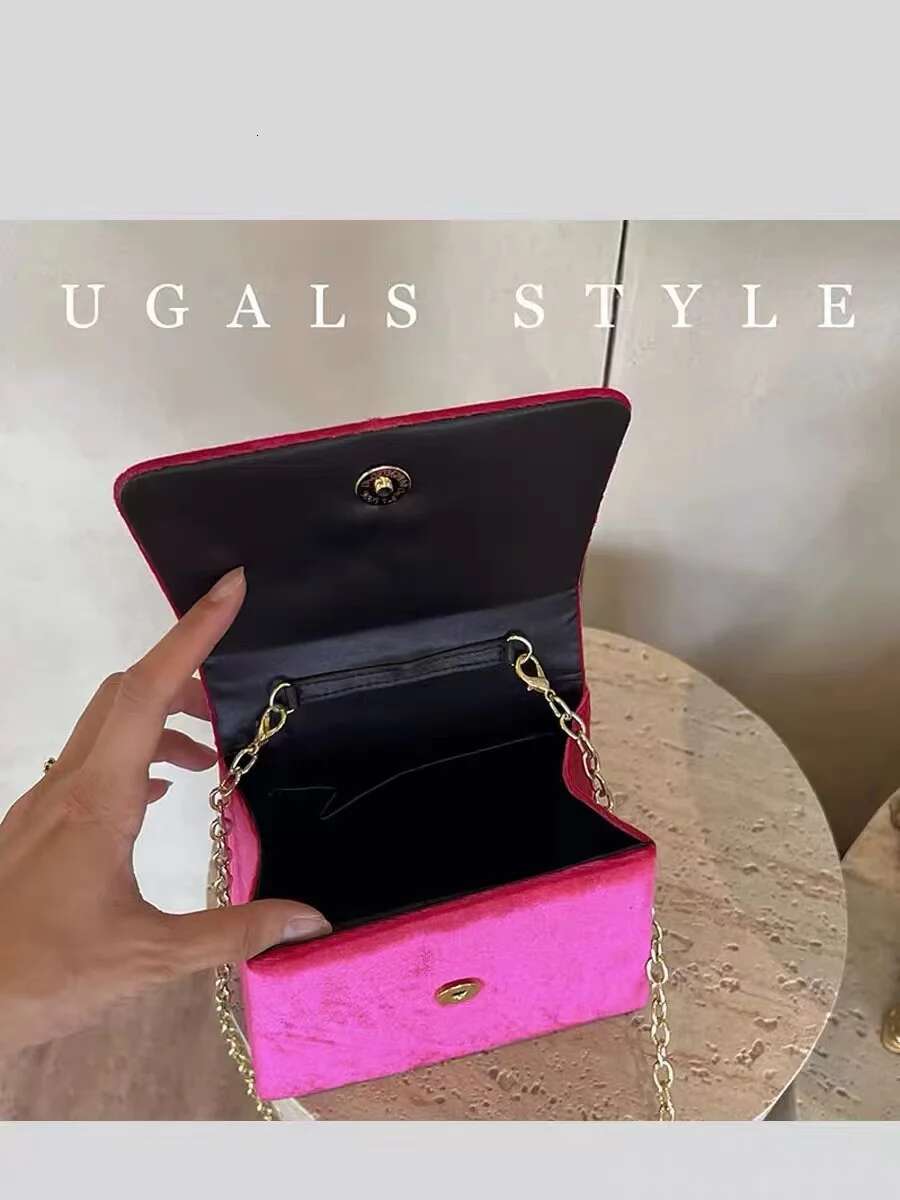 Veet Square Pearl Beaded Women's Handbag Crystal Shiny Dias Evening Wedding Party Clutch Purse Shoulder Bag