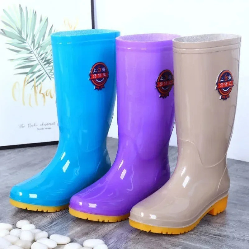High Rain Shoes Non-slip Rubber Shoes in Spring and Autumn Rainy Rain Boots Tendon Sole High Shell Cold Warm Non-slip 250213