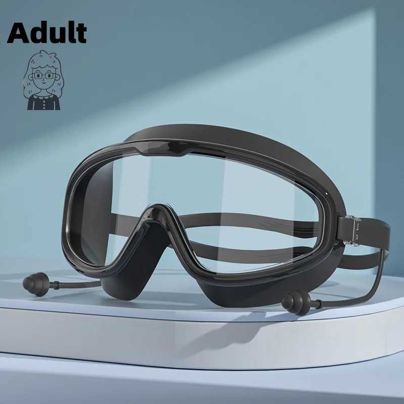 New Silicone swimming goggles adult and children high-definition electroplated swimming goggles professional anti fog swimming Z250215