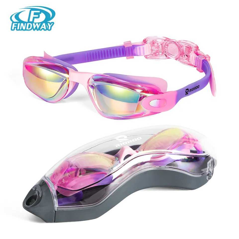 Kids Swimming Goggles Girls Boys Swimming Goggles Anti-Fog Goggles UV Protection No Leakage Gift Case For 3-14 Yea Z250215