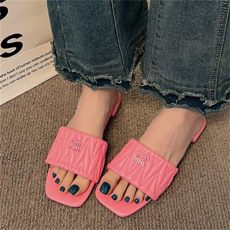 Free shipping shoes designer sandals flat sandals for women soft slides slippers fashion house shoes sliders slide womans