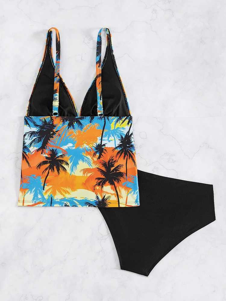 Vigorasely sexy 2025 printed lace up bikini set high waist push up swimsuit womens backless swimsuit summer beach swimsuitW250214