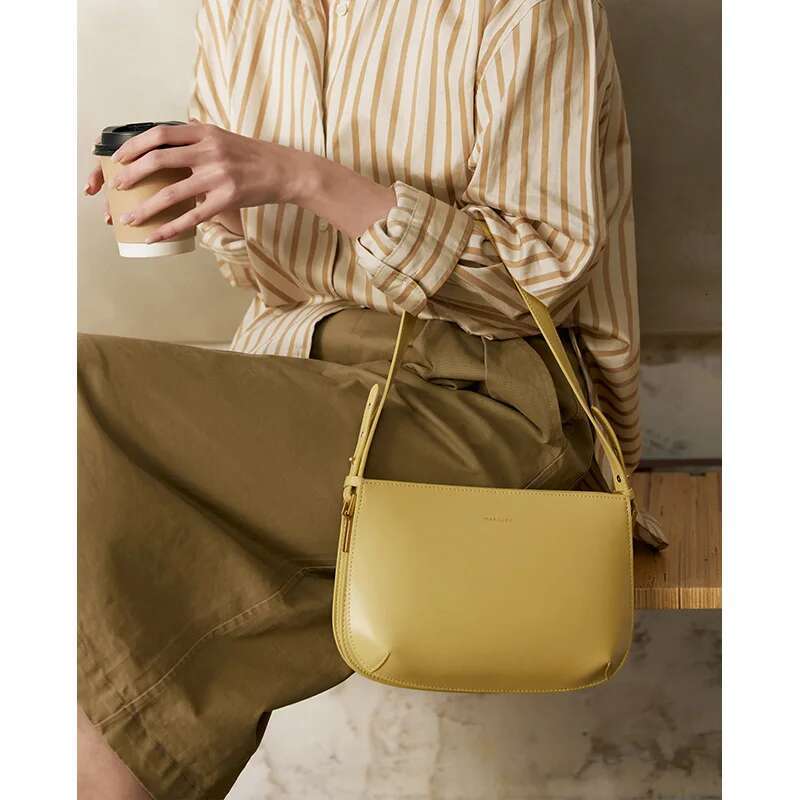 2024 Genuine Leather Women's Underarm Fashion Versatile Small Handbag High Quality Ladies Shoulder Crossbody Bags