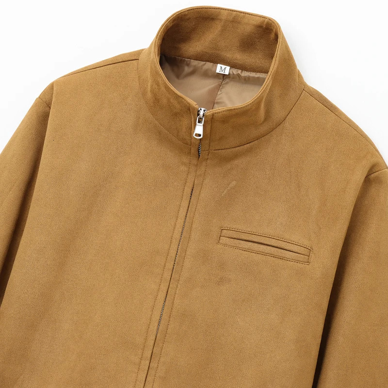 TRAF Cropped Faux Leather Jacket Womens Autumn Long Sleeve Short Bomber Outerwears Ladies Fashion Casual Camel Coat 250211