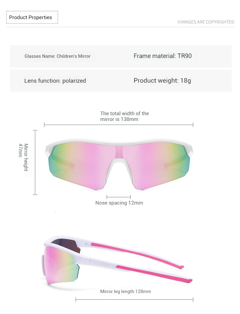 New children's outdoor cycling fashionable UV resistant sports designer sunglasses