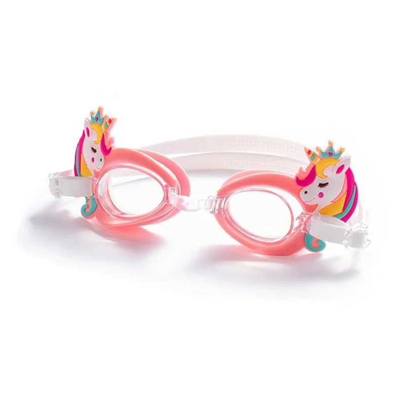 Colorful Childrens Diving Glasses Children Swimming Goggles Waterproof Anti Fog Adjustable Glasses Z250215