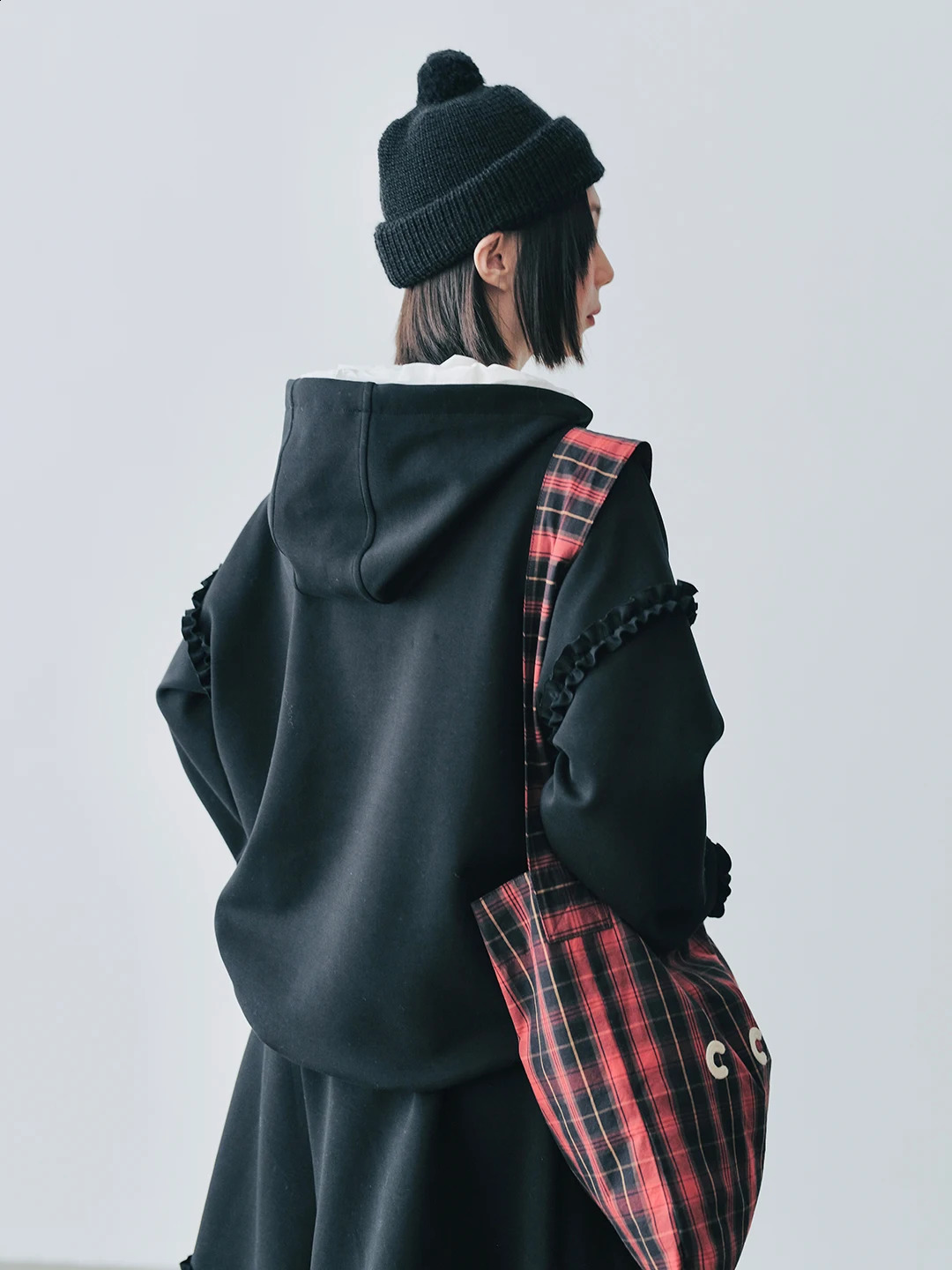 autumn lace hooded drawstring loose top for women 244837 250213