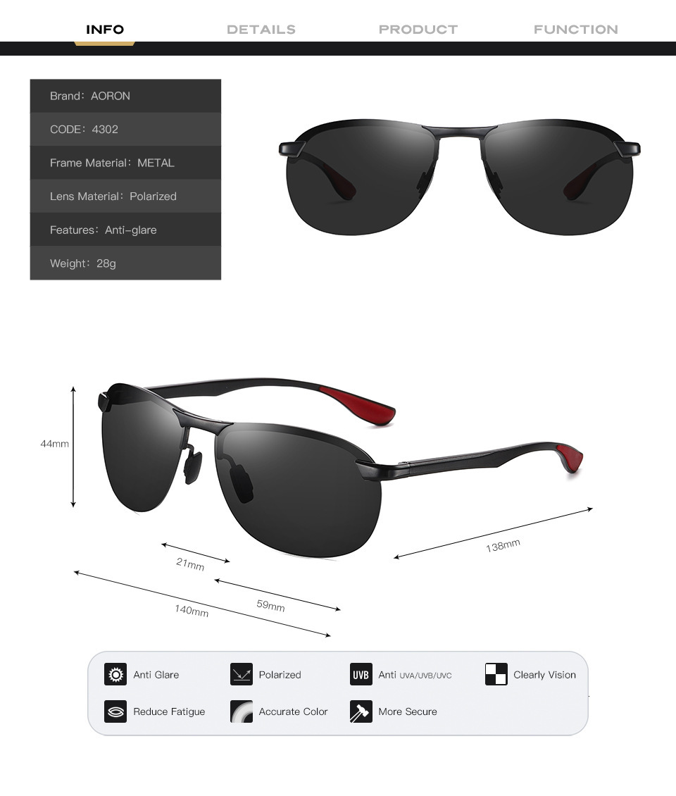 New aluminum magnesium men's polarized drivers sunglasses, driving glasses, sports glasses designer sunglasses for women