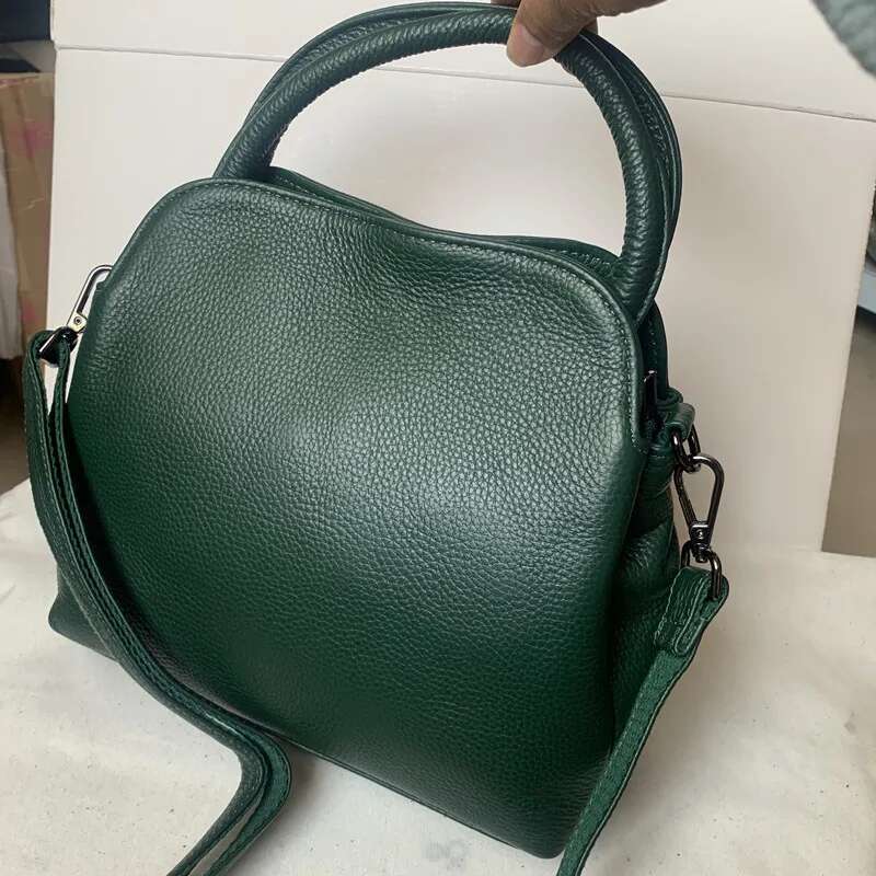 Elegant Genuine Leather Purses Handbag for Women Crossbody Portable Tote Female Shoulder Bag New Ladies Hand Bags