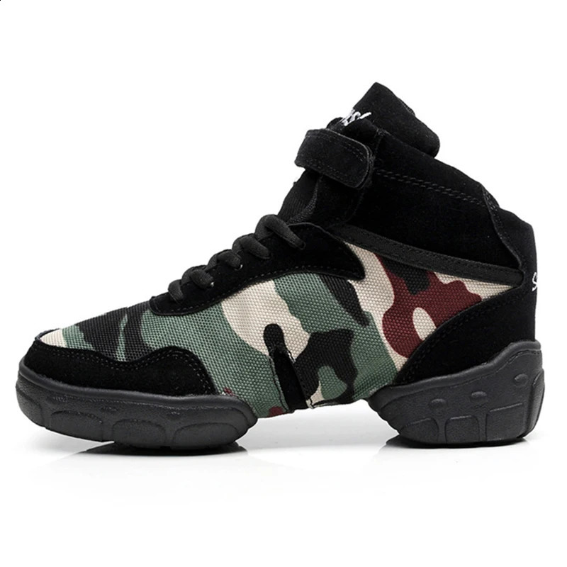 Dance Shoes Men Women Sneakers Dance Modern Hip-hop Salsa Dancing Shoes Black Canvas Genuine Leather Breathable Sports Man Sho 250214