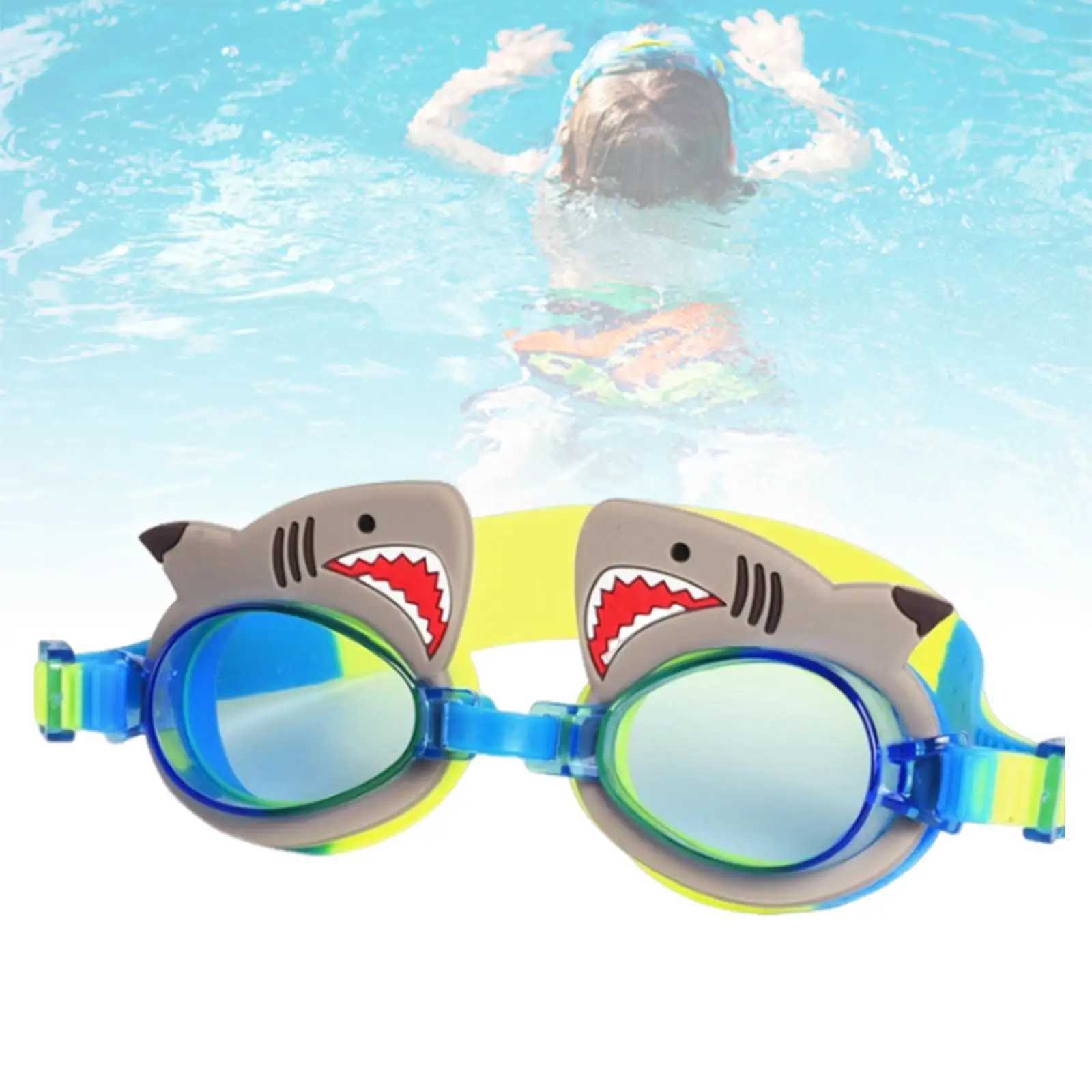 Kids Swim Goggles Shark Shaped Anti Fog Goggles for Water Sports Youths Z250215