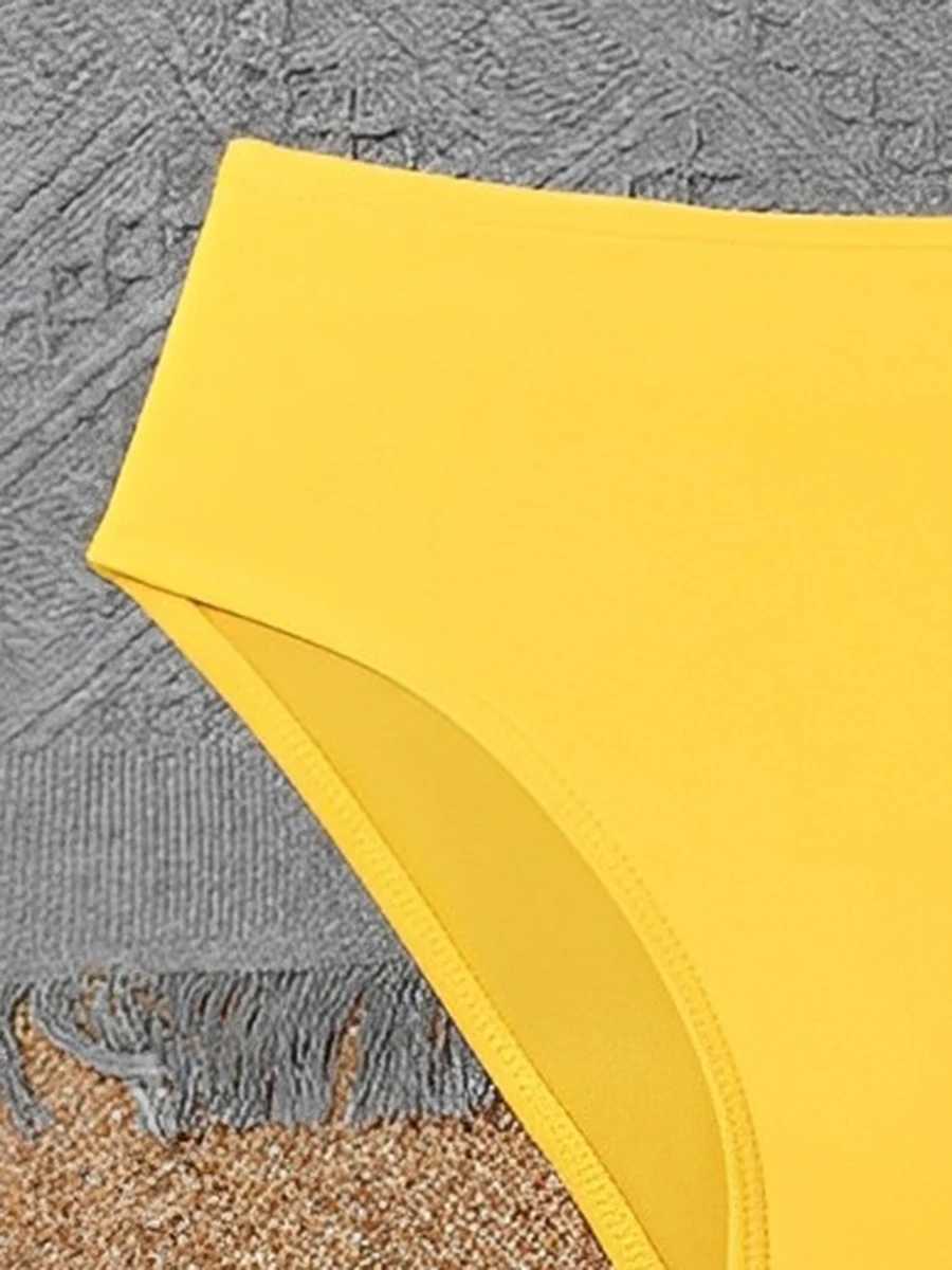 2024 Print String High Waist Bikini Girls Swimsuit Kids Swimwear Female Childrens Bathers Bathing Swimming Swim Suit BeachwearXJ250214