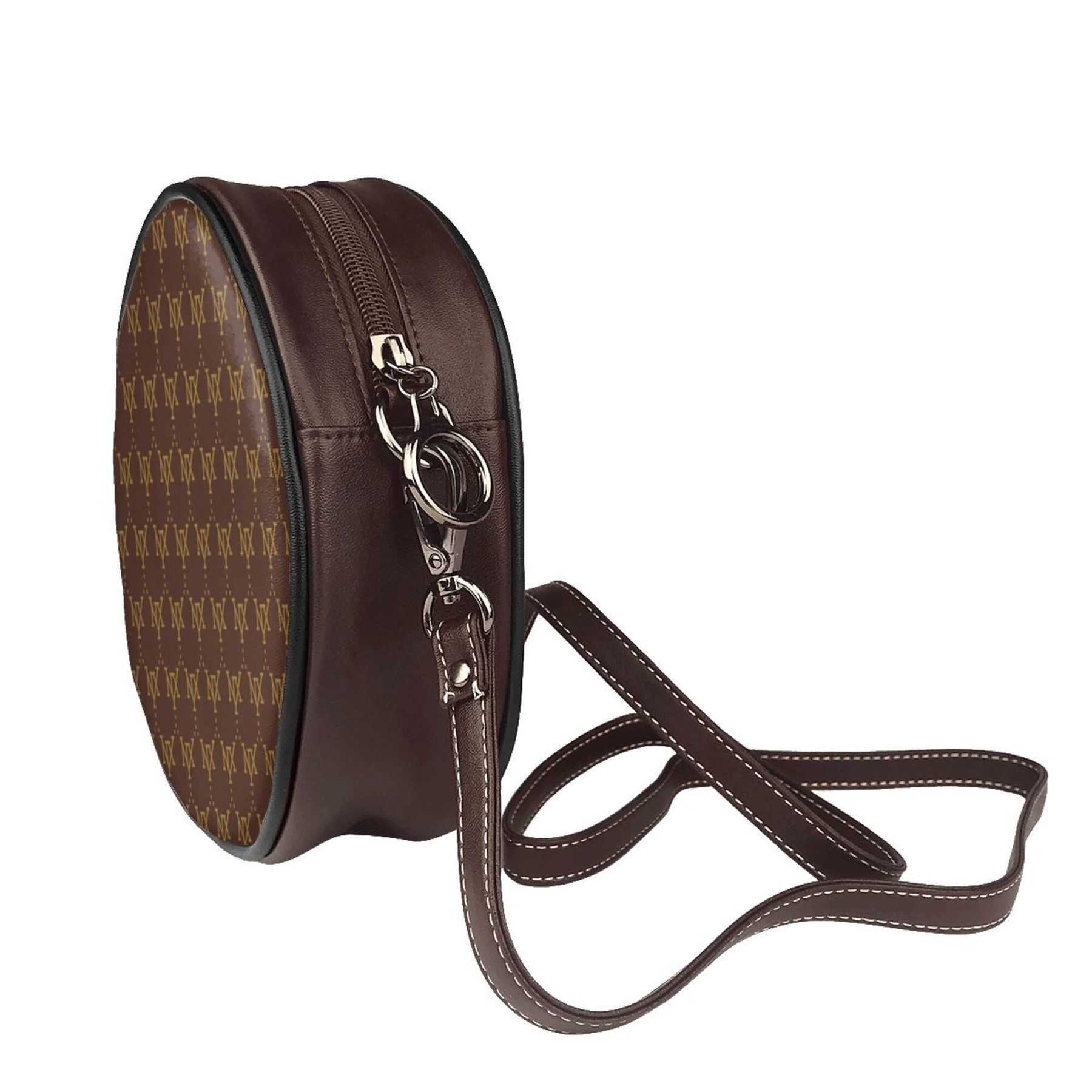 NXY Leather Circle Shoulder Bag Cross Body Designer Bags Women Handbags Cute Mini Phone Bag Fashion Y2k Crossbody Purses 250215