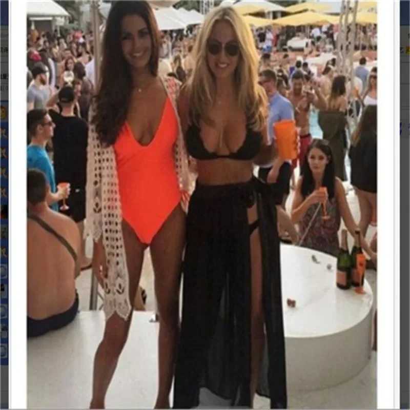 Beach Skiing Womens Beach Dress Saron Bikini 2024 Beach Coat Womens Summer Towel Open Back Swimsuit CoatW250214