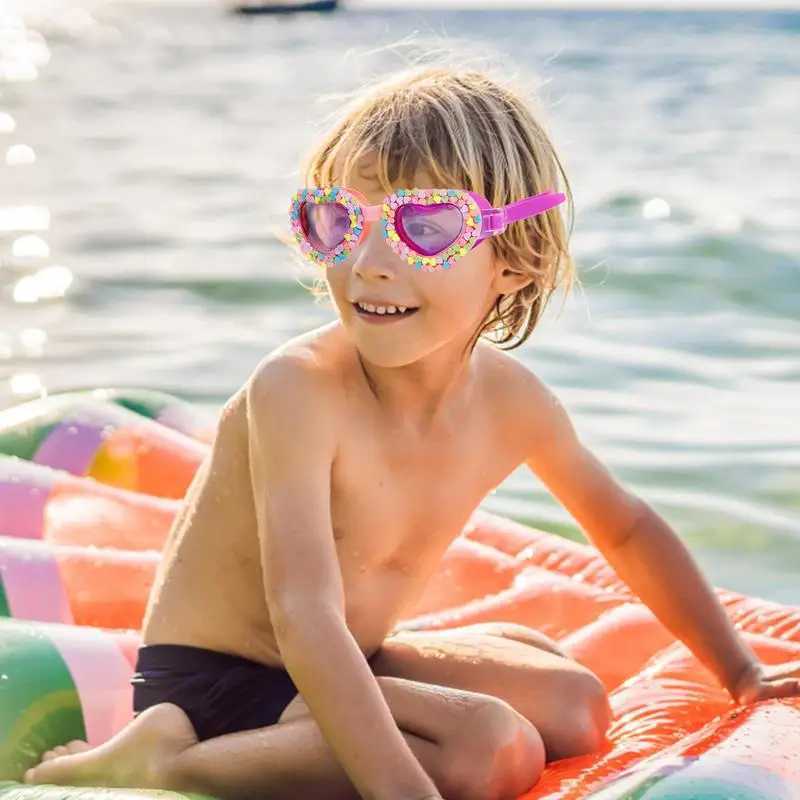 Waterproof Childrens Swimming Goggles Colorful Swimming Glasses Cute Kids Swim Training Goggle Anti Fog UV Protection Sunglasse Z250215